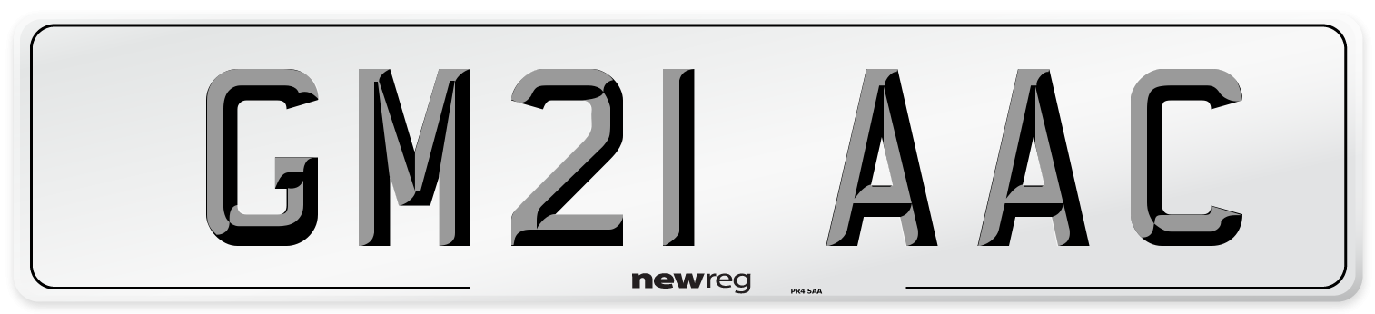 GM21 AAC Number Plate from New Reg